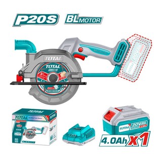 TOTAL Máy cưa đĩa tròn dùng pin 20V kèm pin sạc TSLI14021