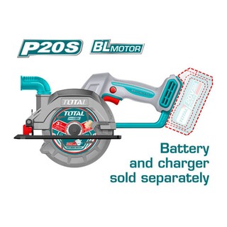 TOTAL Máy cưa đĩa tròn dùng pin 20V kèm pin sạc TSLI14021