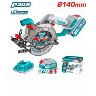 TOTAL Máy cưa đĩa tròn dùng pin 20V kèm pin sạc TSLI14021