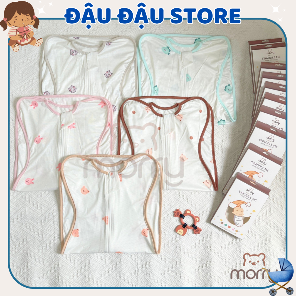 Nhộng chũn thông hơi morry cho bé có khóa - nhộng chũn co dãn giúp bé ngủ ngon Đậu Đậu Store