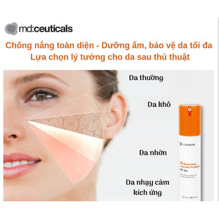 Kem Chống Nắng Phổ Rộng Giúp Dưỡng Ẩm & Bảo Vệ Da Md:ceuticals 3D Moisturizing Sunscreen SPF50+ 50ml