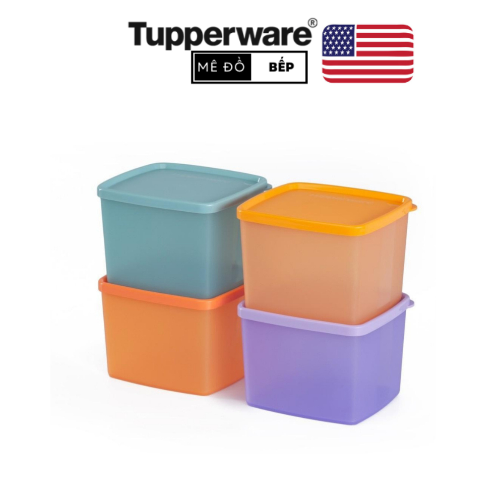 Bộ hộp Medium Square Round Gen I (4) 840ml Tupperware chính hãng ...