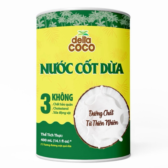Nước Cốt Dừa Bến Tre Delta CoCo lon 400ml | Shopee Việt Nam