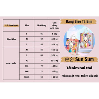 Bỉm Sun Sum - Yubest Night nội địa Trung dán/quần đủ size S84, M76, L72 ...