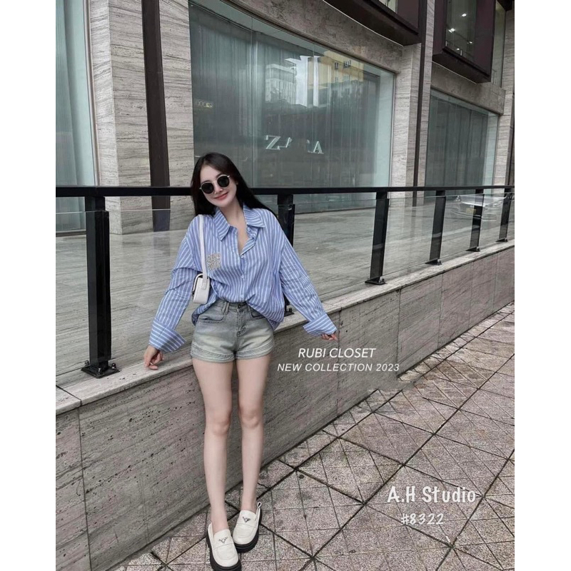 xả kho Sơ mi MiuMiuu đính đá