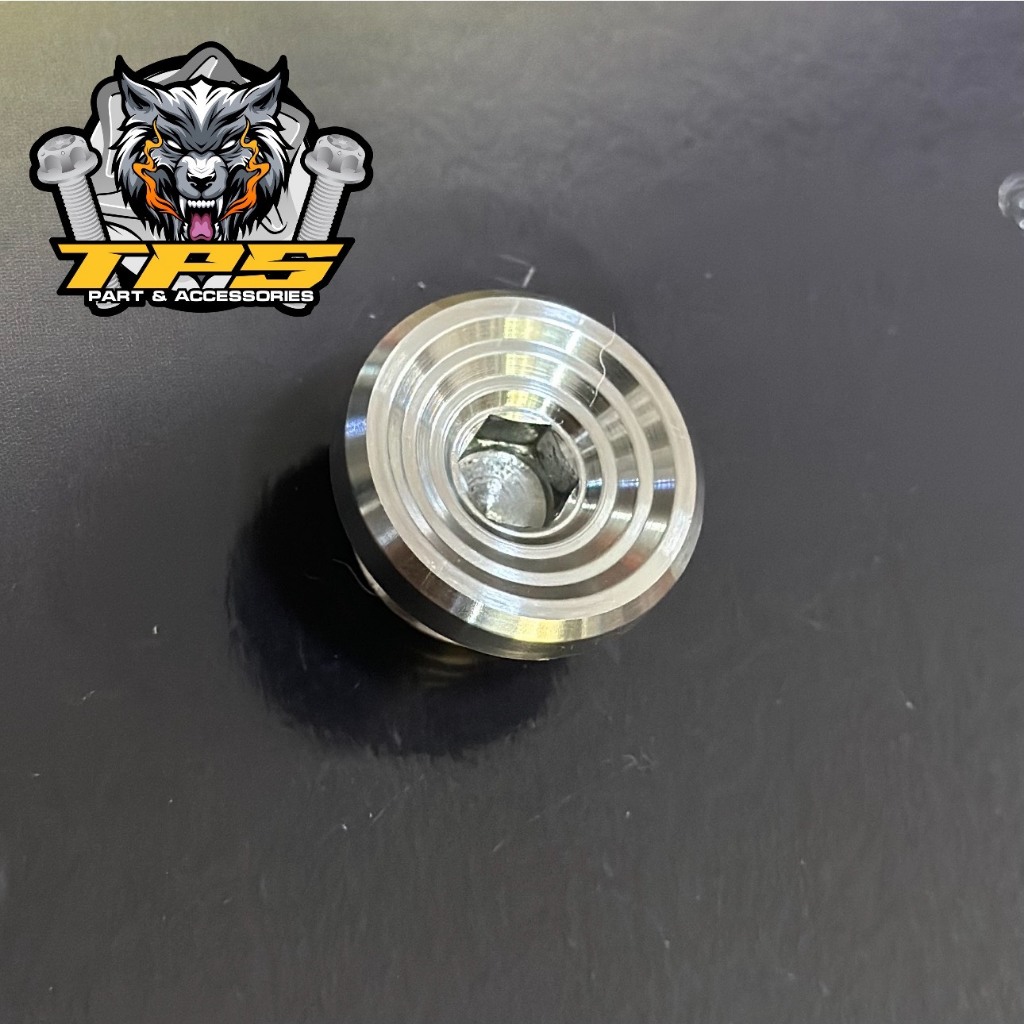 Ốc nhớt dẹp Thái - thương hiệu TPS inox 304 gắn mọi loại xe máy Honda và Yamaha
