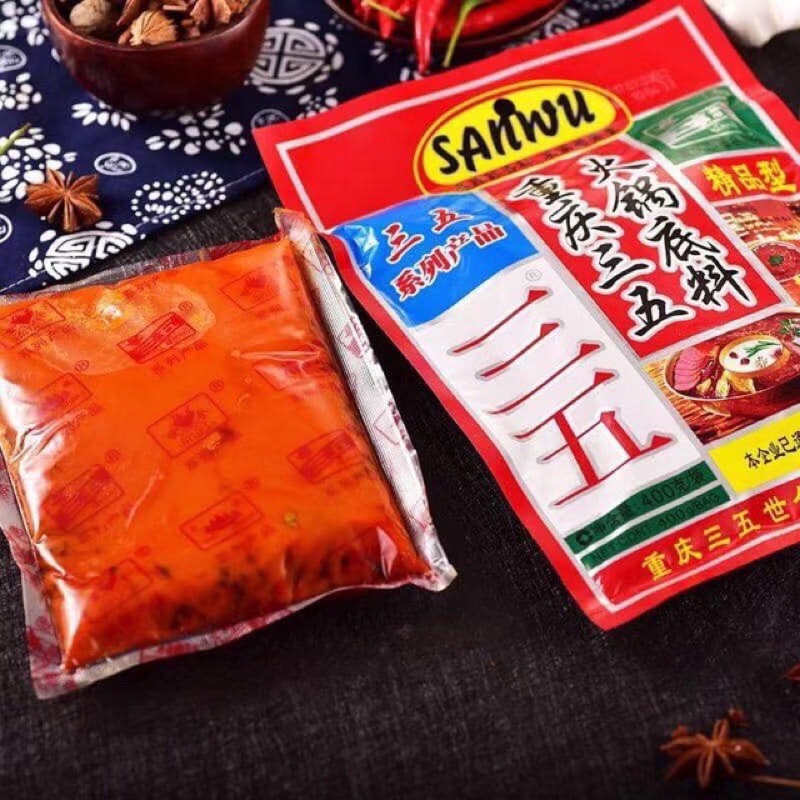 Cốt Lẩu Sanwu Tứ Xuyên 150g - Gia Vị Nấu Lẩu Cay Tê, Ướp Đồ Nướng Chuẩn Vị Trung Hoa Nhập Khẩu Thượng Hạng Luka Food