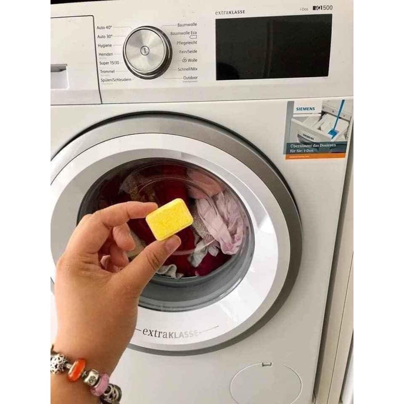 Viên tẩy lồng máy giặt Denkmik vệ sinh lồng giặt chính hãng nhập khẩu Đức diệt khuẩn, khử mùi hộp 60 viên [ Tách Lẻ]