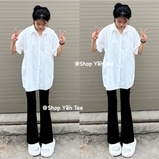 ( Có size ) Áo sơ mi trắng đi học, sơ mi đồng phục chất mát mát Yến Tee #014