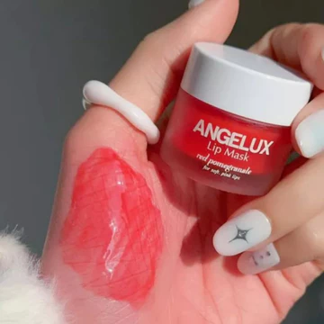 MẶT NẠ NGỦ Ủ MÔI ANGELUX LỰU ĐỎ 10ML, SIÊU MỀM MÔI, GIẢM KHÔ MÔI, TẨY TẾ BÀO CHẾT