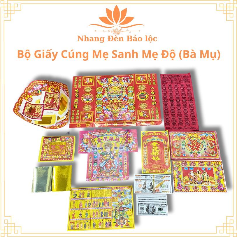 Giấy cúng Mẹ sanh Mẹ Đô Hàng Cao Cấp (Đầy Đủ)-Nhang Đèn Bảo Lộc