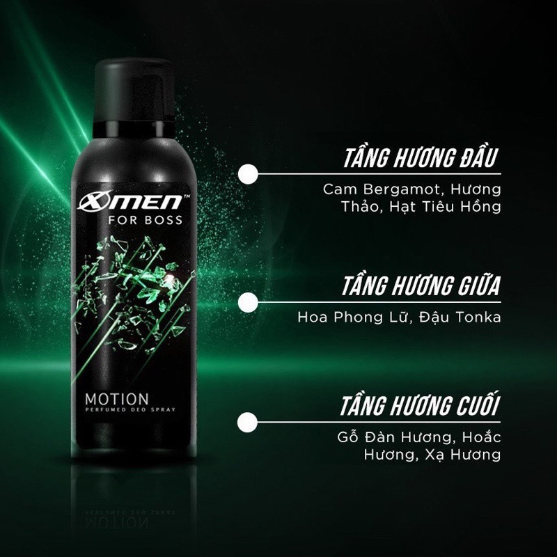 Xịt Khử Mùi XMen For Boss Hương Nước Hoa 150ml