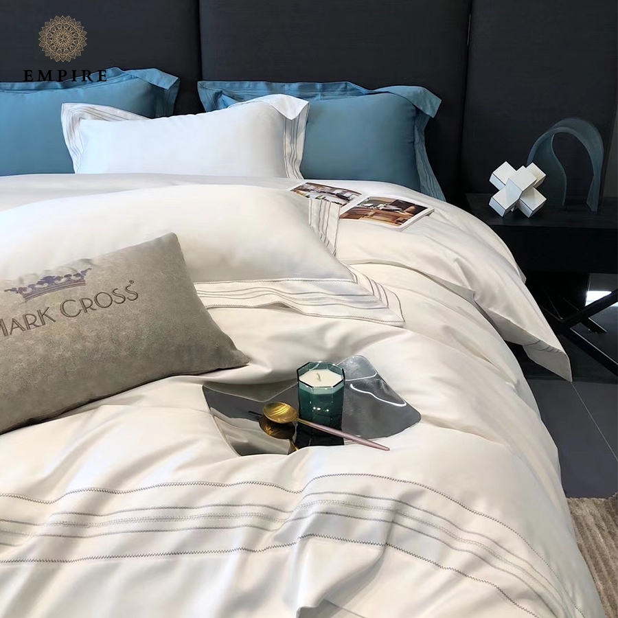 Bộ chăn ga gối nệm đệm 5 món tencel Mark Cross 160s EMPIRE cao cấp - EMPIRE | Bedding & Decor