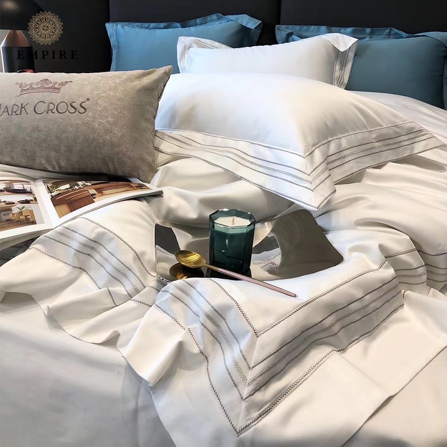Bộ chăn ga gối nệm đệm 5 món tencel Mark Cross 160s EMPIRE cao cấp - EMPIRE | Bedding & Decor