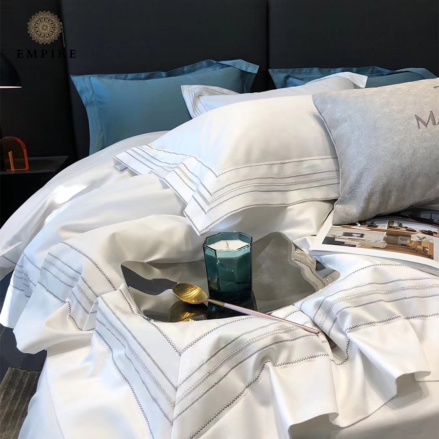 Bộ chăn ga gối nệm đệm 5 món tencel Mark Cross 160s EMPIRE cao cấp - EMPIRE | Bedding & Decor