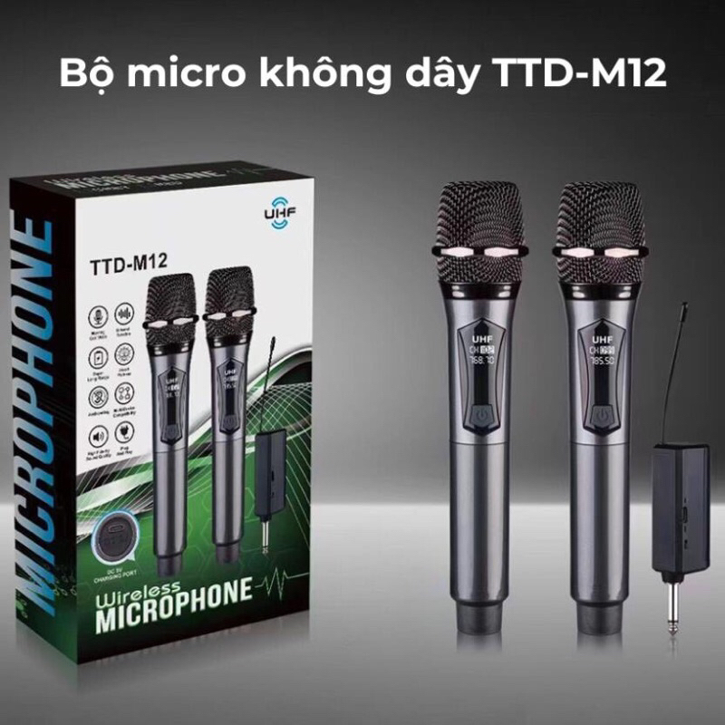 Micro không dây TTD - M12 dây dài 5 mét chân 6.5 | Shopee Việt Nam