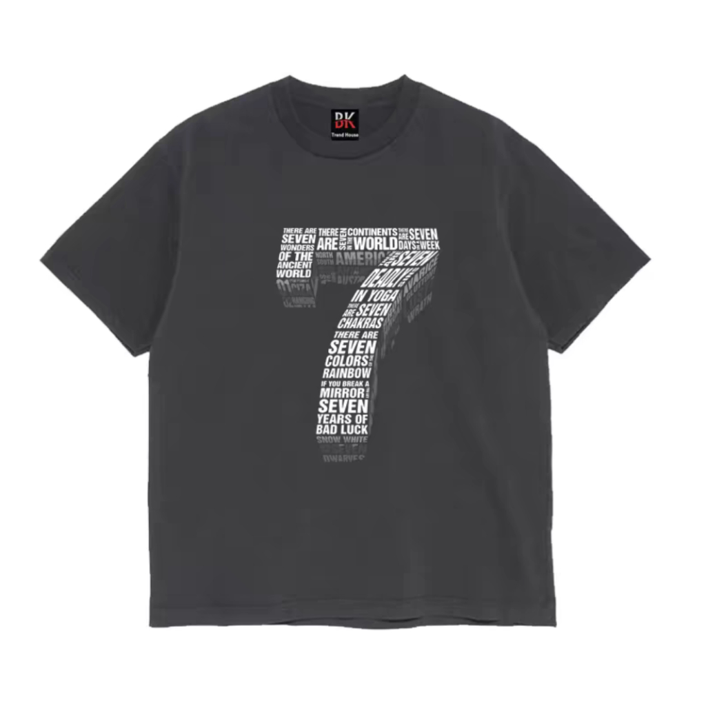[VẢI 250 GSM] Áo Thun 3D Số 7 Thần Số Học Huyền Bí  Unim Store Form Unisex Vải 100% Cotton Định Lượng Vải 250Gsm Cao Cấp