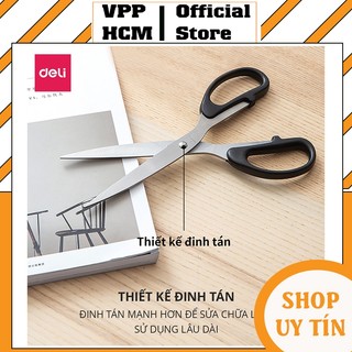 Kéo Văn Phòng 210mm Deli E6010 sắt bén hàng chính hãng
