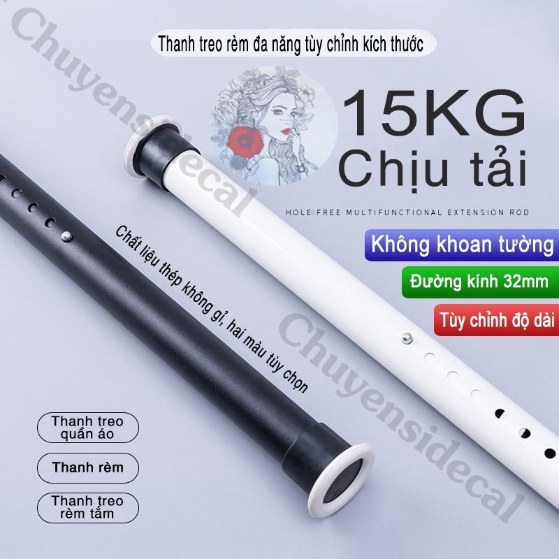Thanh Treo Rèm Đa Năng Loại Mới Không Cần Khoan Tường Cao Cấp (Mã 01)