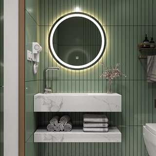 Gương Tròn đèn LED cảm ứng treo tường, Gương trang điểm, phòng tắm cao cấp ,Diamond Mirror