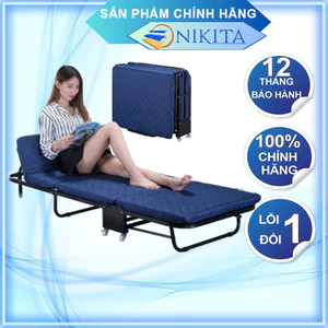 Giường gấp ba NIKITA, Gấp gọn tiện lợi, có bánh xe di chuyển - Bảo hành chính hãng NIKITA 12T