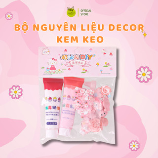 BỘ NGUYÊN LIỆU DECOR KEM KEO VÀ CHARM