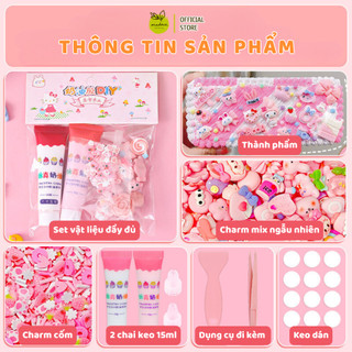 BỘ NGUYÊN LIỆU DECOR KEM KEO VÀ CHARM