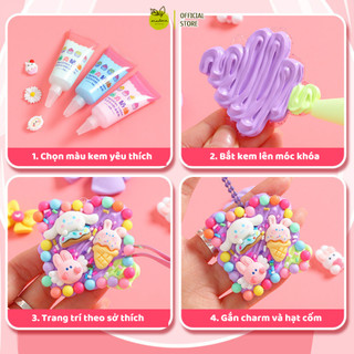 BỘ NGUYÊN LIỆU DECOR KEM KEO VÀ CHARM