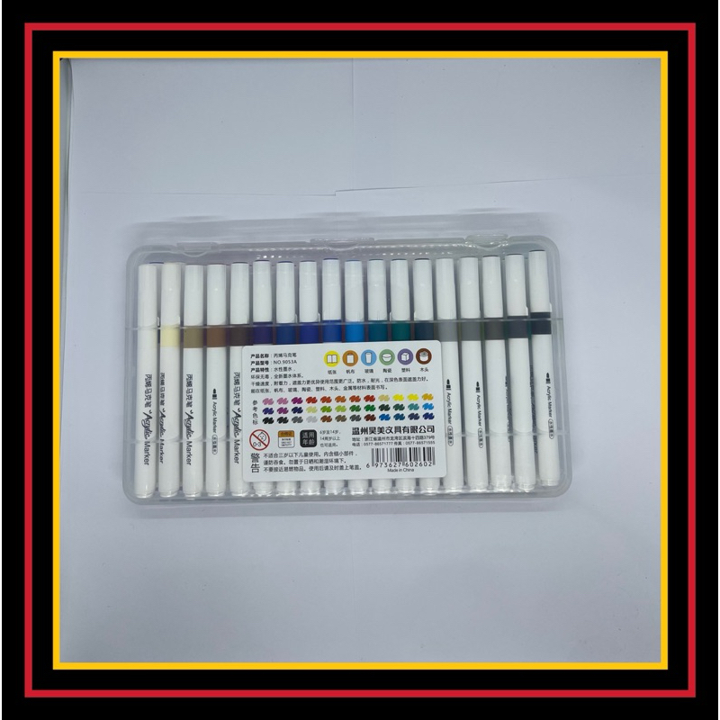 BÚT MÀU DẠ ACRYLIC MARKER NO.9053A, 36 MÀU - VPP QUỐC HUY.
