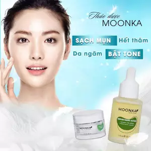 Combo Serum Và Kem Giúp Giảm Thâm Và Sạch Mụn Moonka