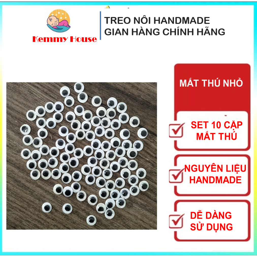 Set 30 mắt thú dán làm handmade | Shopee Việt Nam