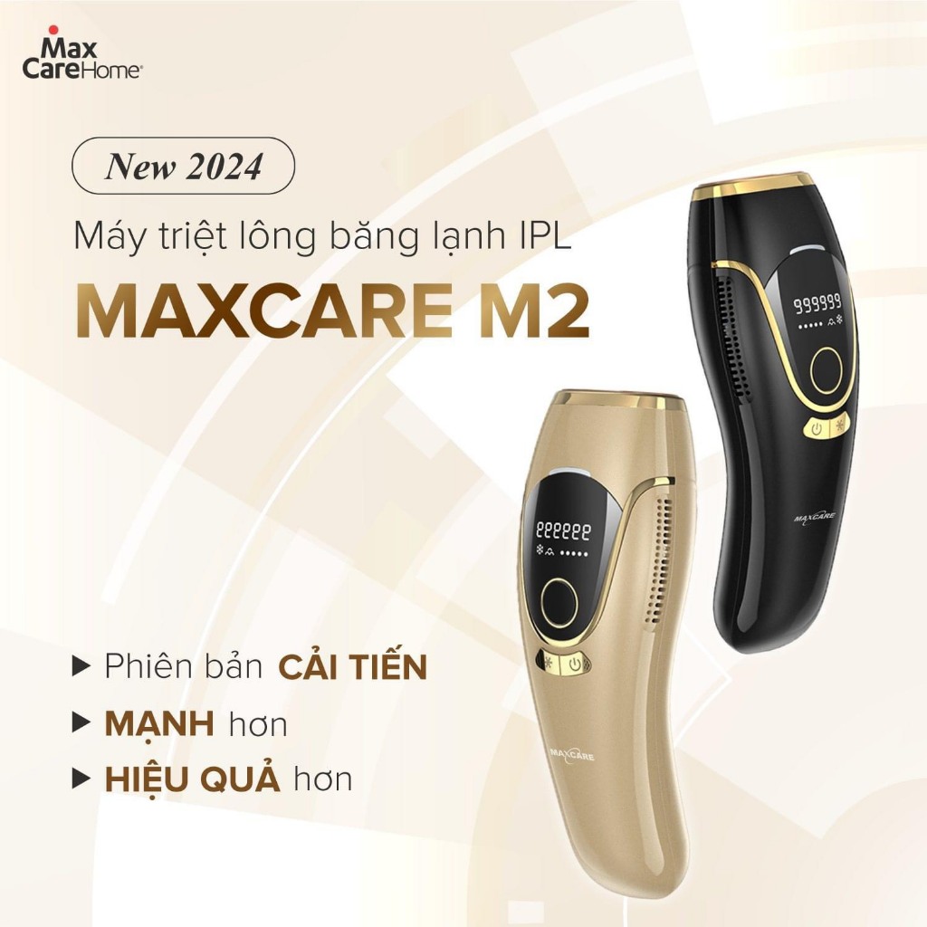 Ảnh Máy Triệt Lông Băng Lạnh TRẺ HÓA DA IPL Maxcare M2 Bản Cao Cấp Tích Hợp Cảm Biến Da, Năng Lượng 19J Tăng 35% Hiệu Quả 3