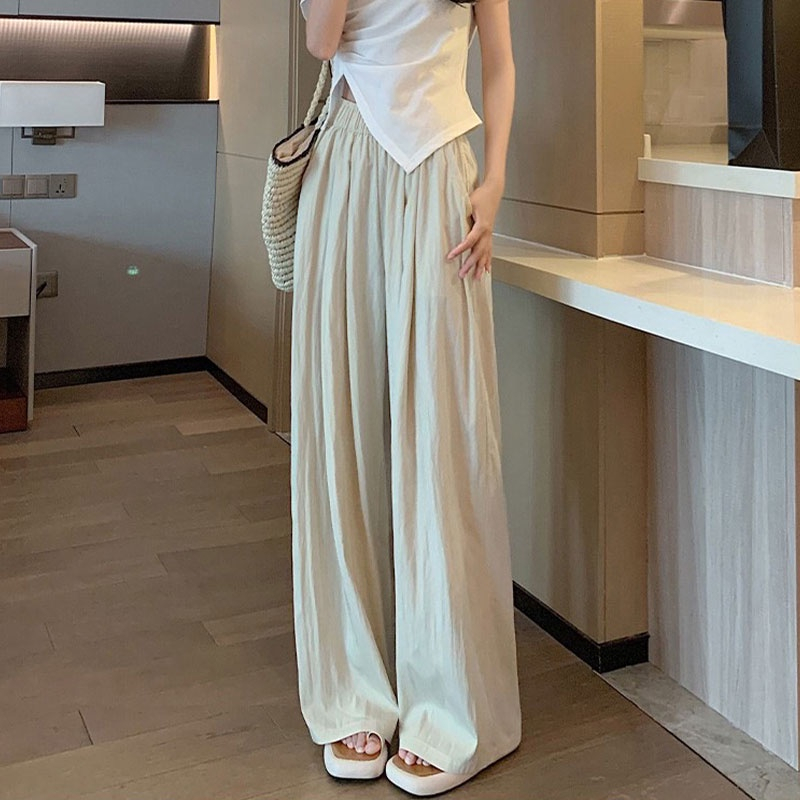 Quần Ống Rộng Nữ Vải Đũi Mát Hàng Đẹp Loại 1 Hót Trend Cạp Cao Lên From Cục Xinh