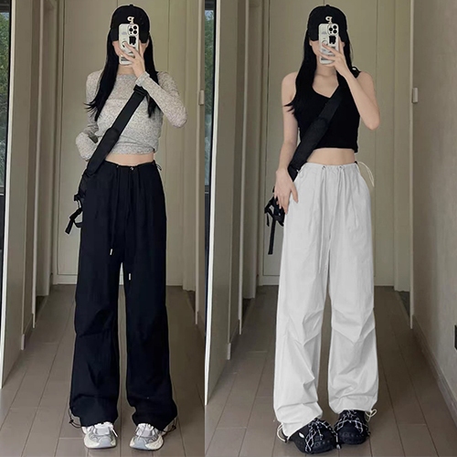 Quần Ống Rộng Nữ Kaki Hàng Đẹp 2 Kiểu Bo Gấu 2 Ly Form Xinh Trẻ Trung Năng Động Phối Với Áo Croptop Đẹp Mê Ni