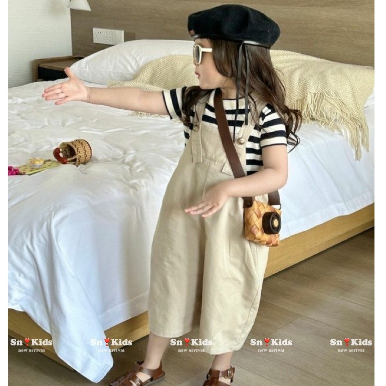 Bộ quần áo cho bé gái- Set yếm kaki 2 chi tiết cho bé từ 1 tuổi đến 7 ...
