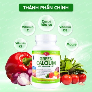 Viên uống Olympian Labs Green Calcium bổ sung canxi hữu cơ (100 viên)