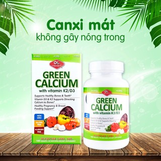 Viên uống Olympian Labs Green Calcium bổ sung canxi hữu cơ (100 viên)