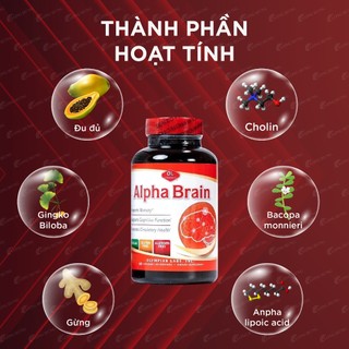 Viên uống Olympian Labs Alpha Brain hỗ trợ tăng cường tuần hoàn não (60 viên)
