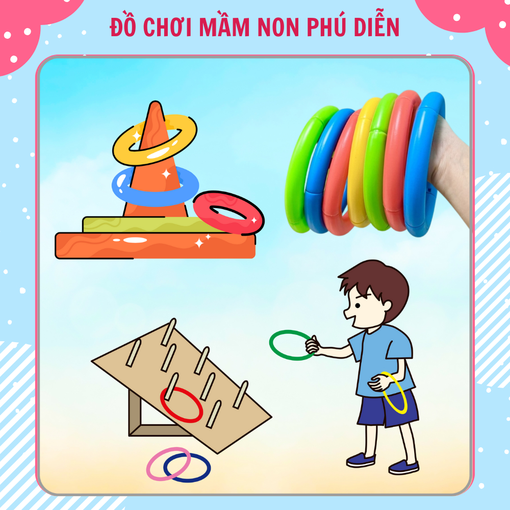 Vòng nhựa ném cổ chai, đồ chơi tập ném vận động ném xa | Shopee Việt Nam