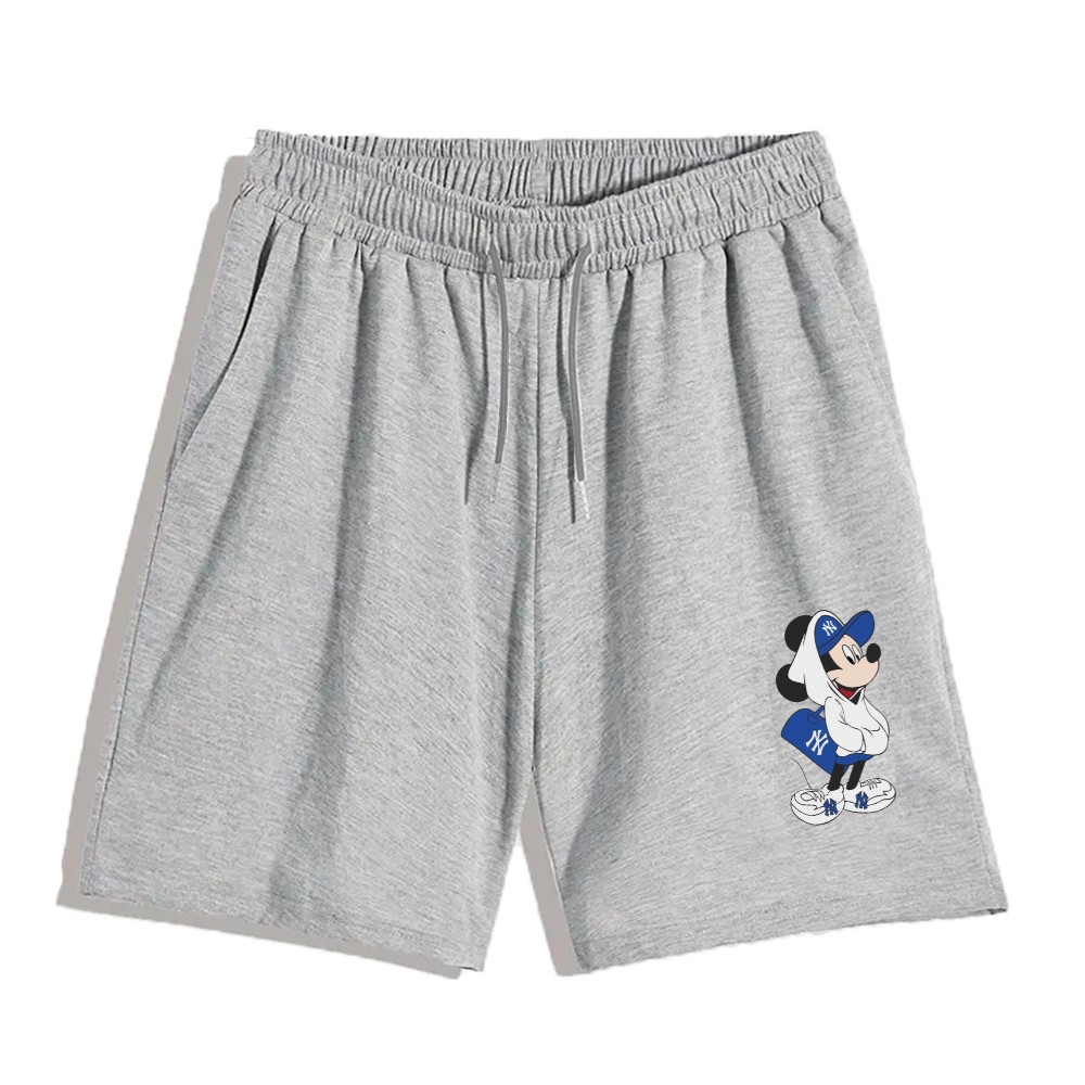 Quần Short Mickey Gấu NY Nhiều Màu Form Unisex Hotrend Nam Nữ In Hình - QS03
