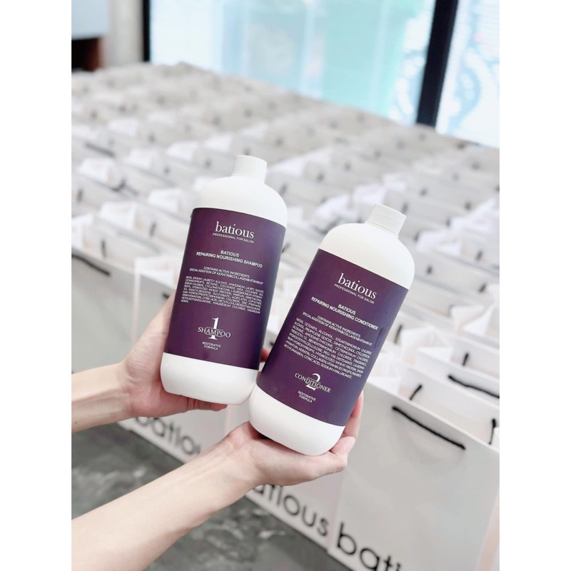 (Tặng Lược)Cặp Dầu Gội Xả Batious Phục Hồi Hư Tổn Đa Tầng, Tái Tạo Nang Tóc, Ngăn Gàu, Kiềm Dầu 500ml-960ml