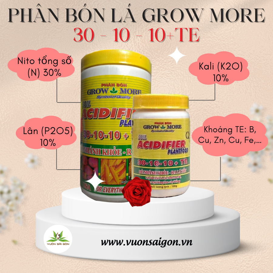 Phân bón lá Grow More 30 10 10+TE 1