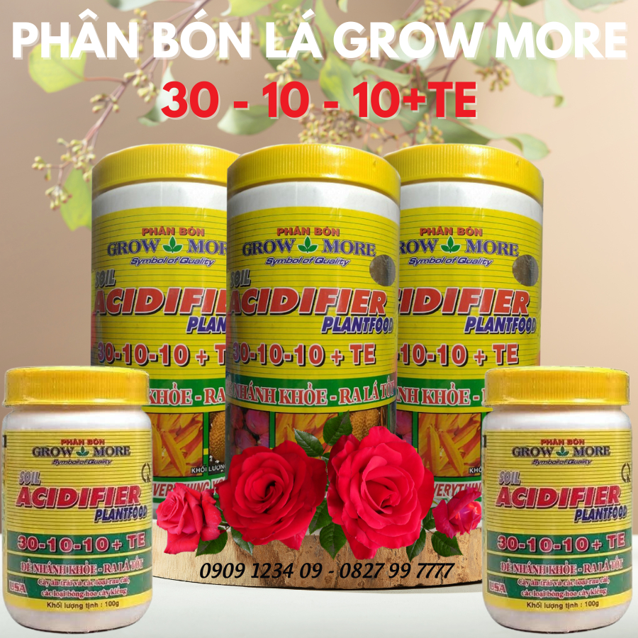 Phân bón lá Grow More 30 10 10+TE 5