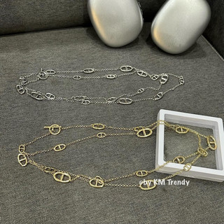 Vòng cổ dây chuyền titan kiểu quấn dài cá tính, vòng cho kể , mix váy cực sang chảnh VC02
