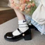Giày Lolita da bóng quai dán gót 5cm