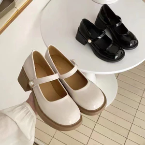 Giày Lolita da bóng quai dán gót 5cm