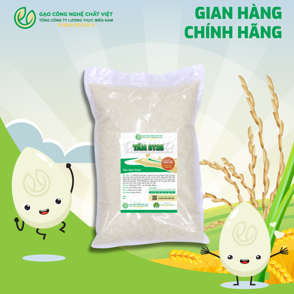 Gạo Tấm Thơm ST25 Túi 5kg - Gạo Công Nghệ Chất Việt | Shopee Việt Nam