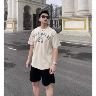 Bộ Thể Thao Cổ Tròn Nam Nữ Tay Ngắn Phối DREN23 Sành Điệu Đơn Giản Chất Liệu Cotton Khô Mềm Mịn Siêu Thoáng Mát