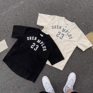Bộ Thể Thao Cổ Tròn Nam Nữ Tay Ngắn Phối DREN23 Sành Điệu Đơn Giản Chất Liệu Cotton Khô Mềm Mịn Siêu Thoáng Mát