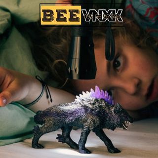 Mô hình Sói Quỷ Bóng Đêm Shadow Wolf nhựa đúc đặc, đồ chơi chính hãng xuất dư BEE VNXK